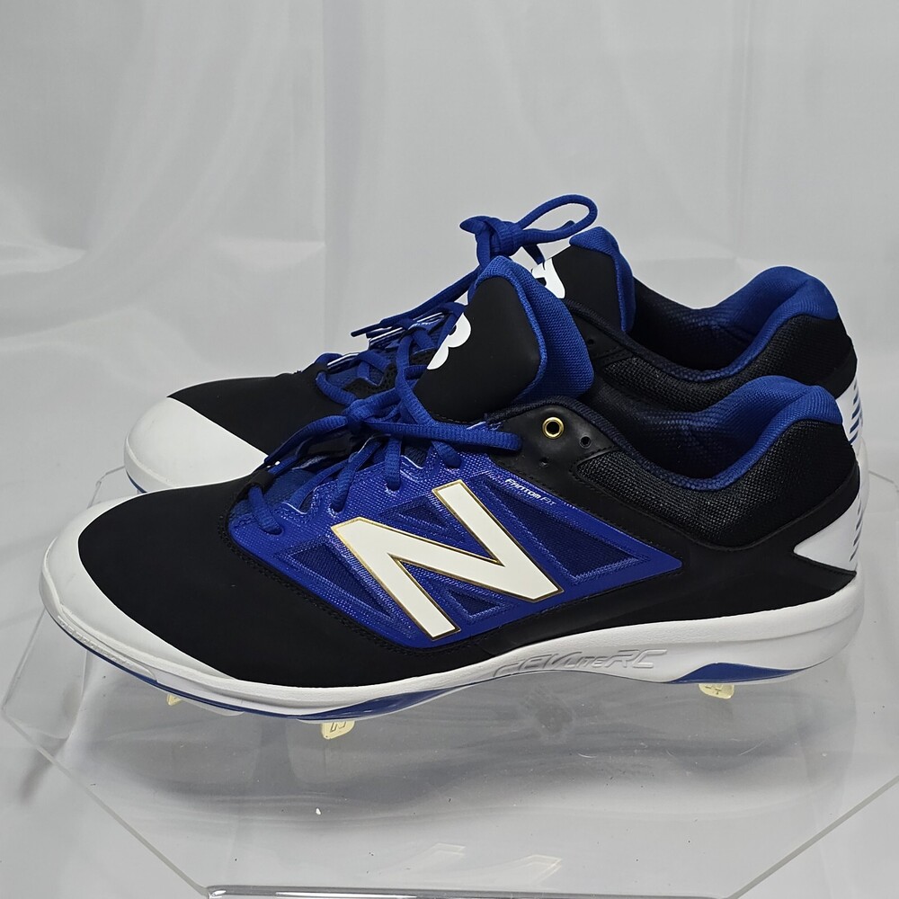New Balance Mens Size 16 M4040BB3 Mid Metal Baseball Cleats Black/Blue 04674
